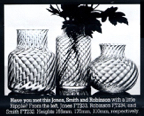 FT233 234 and 232 [1978-79] Smith, Jones and Robinson vases