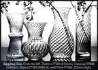 FT283 286 and 284 [1981] Ripple vases